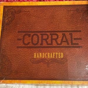 Corral size 9 brown woven & studs & harness narrow square toed boots